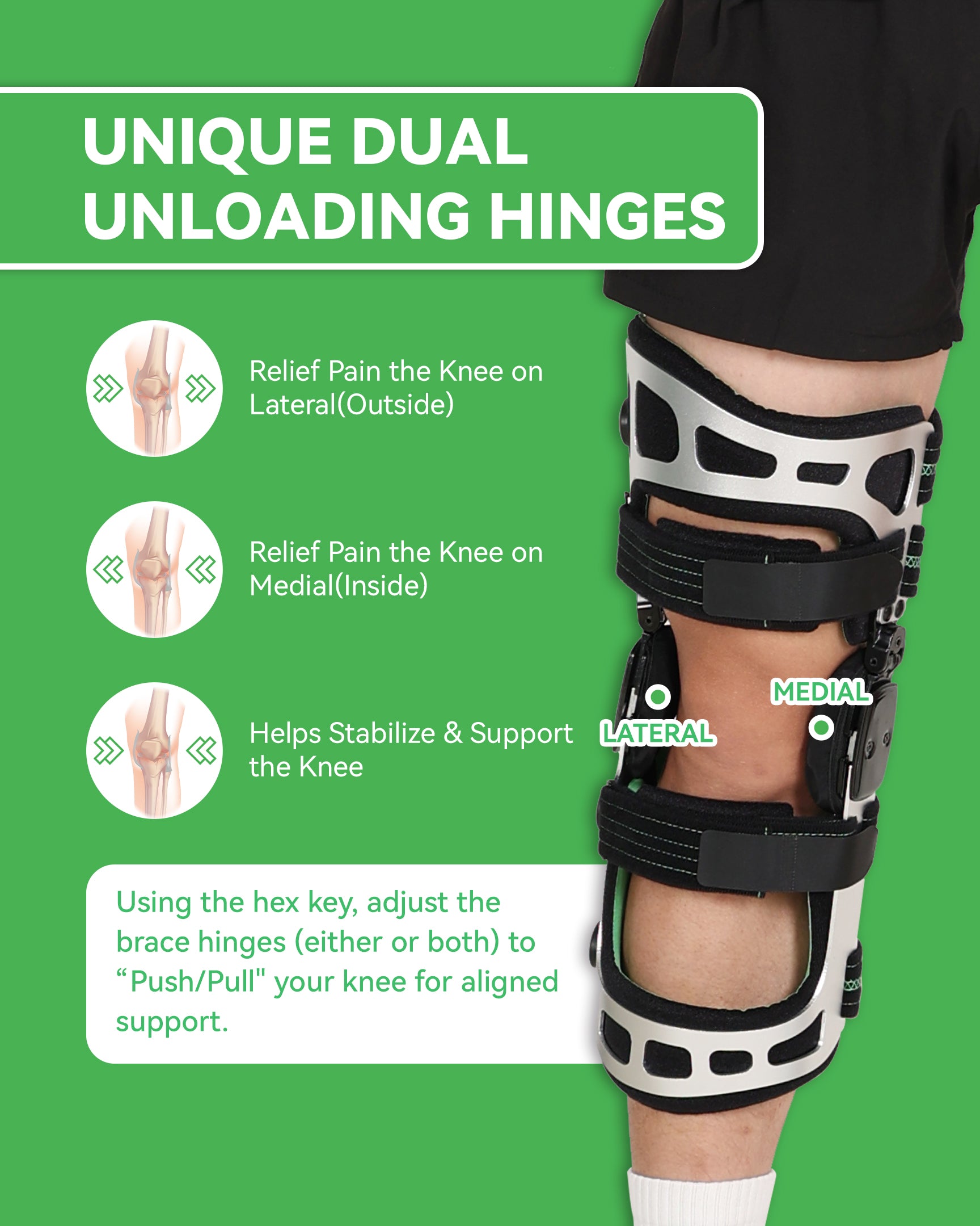 OA Unloader Knee Brace - Double Upright