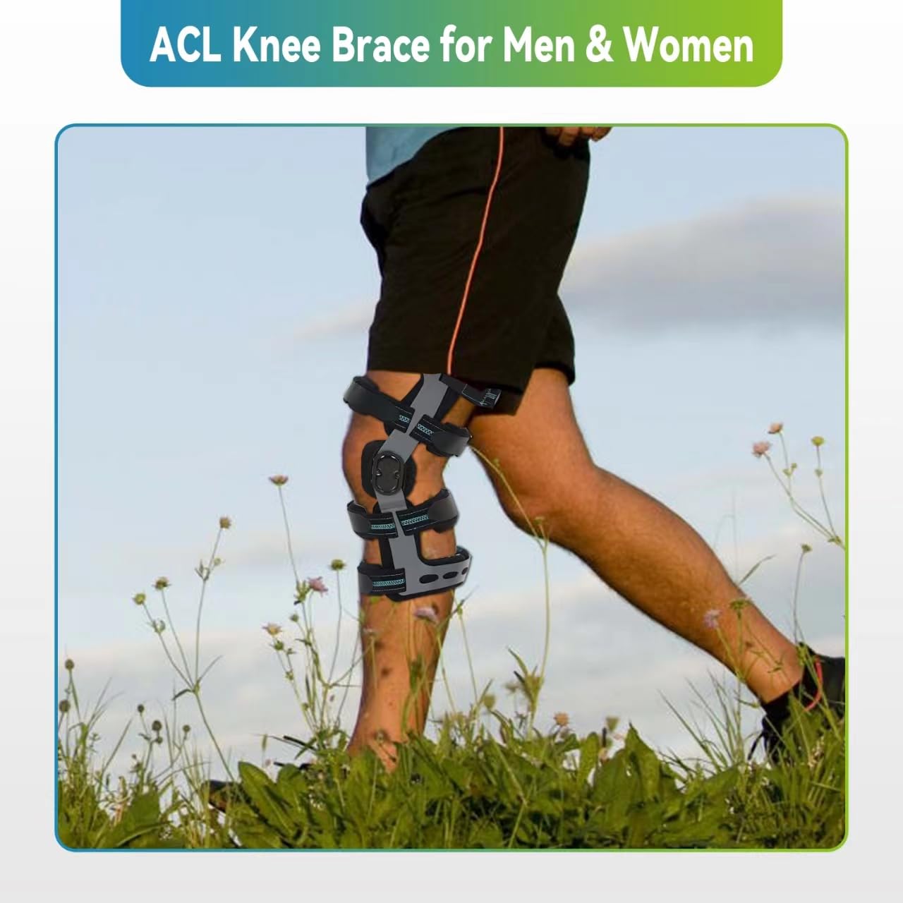 ACL Knee Brace, Support Recovery, Stabilize Knee for Ligament Sports Injuries