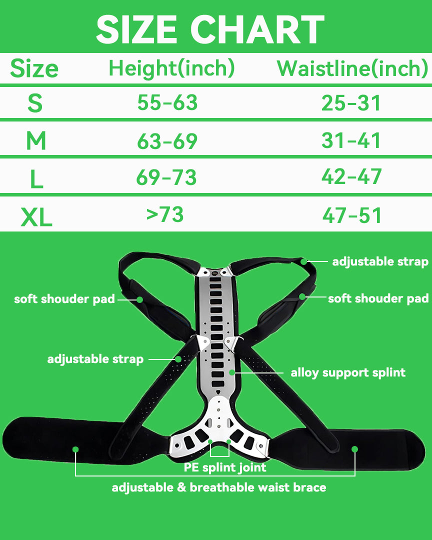 Adjustable Spine Posture Corrector for Back Support