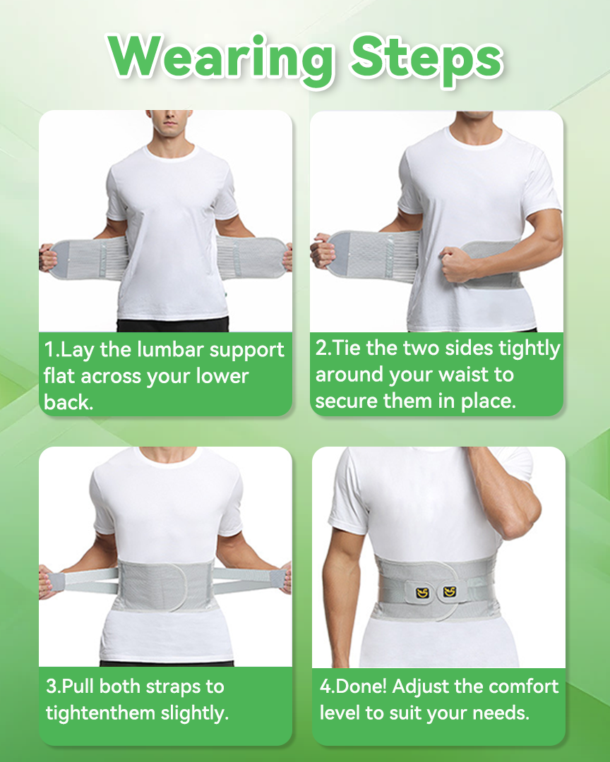 Back Brace for Lower Back Pain Relief with 3D Lumbar Support Pad, Breathable Waist Support Belt for Herniated Disc Sciatica, Adjustable Compression Straps for Men Women Work