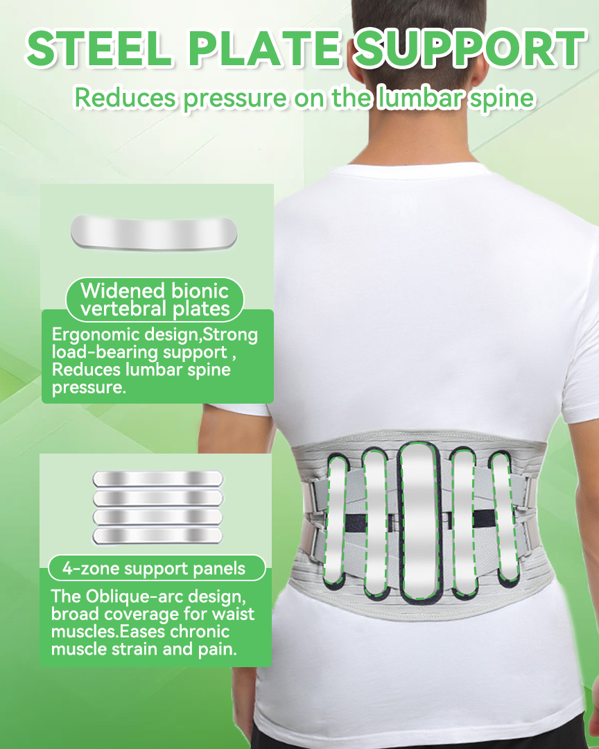 Back Brace for Lower Back Pain Relief with 3D Lumbar Support Pad, Breathable Waist Support Belt for Herniated Disc Sciatica, Adjustable Compression Straps for Men Women Work