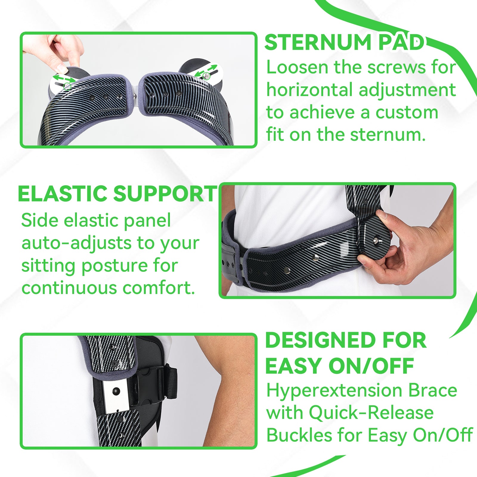 Hyper-X Jewett Back Brace, Hyperextension Spinal Orthosis for Compression Fractures, Post-Op Thoracic and Lumbar Support, Adjustable TLSO L0472 Spinal alignment Device, Unisex
