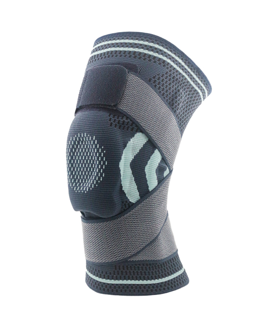 Knee Sleeve with Side Stabilizers & Gel Pad, Medium Grey