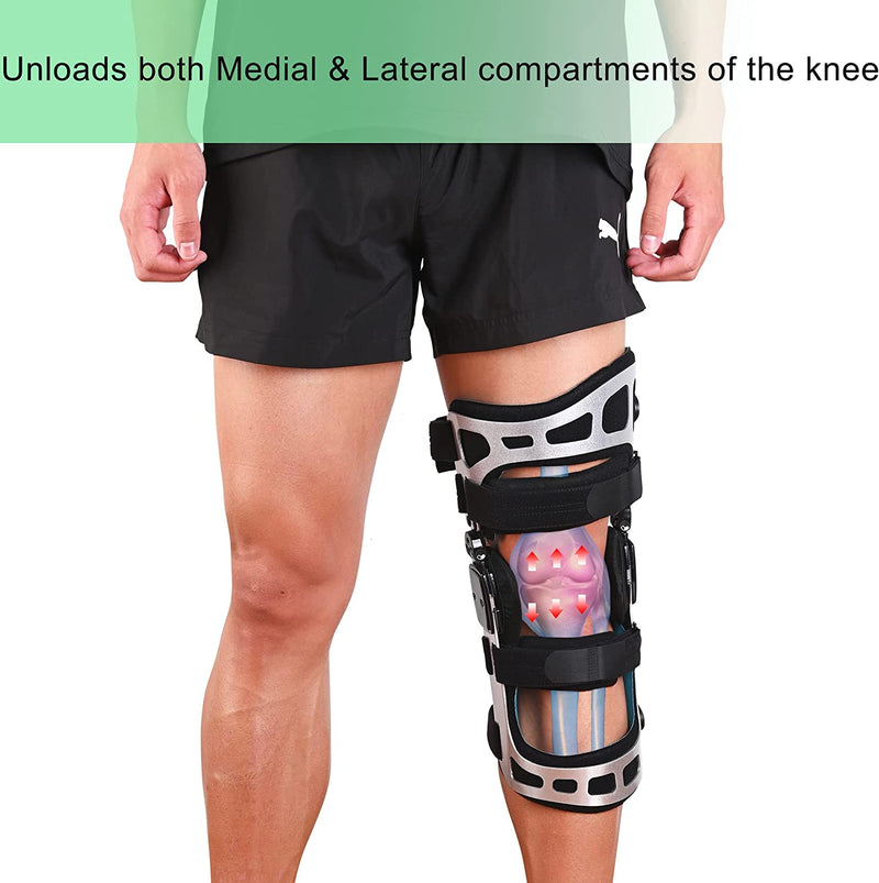 Double upright unloader knee brace