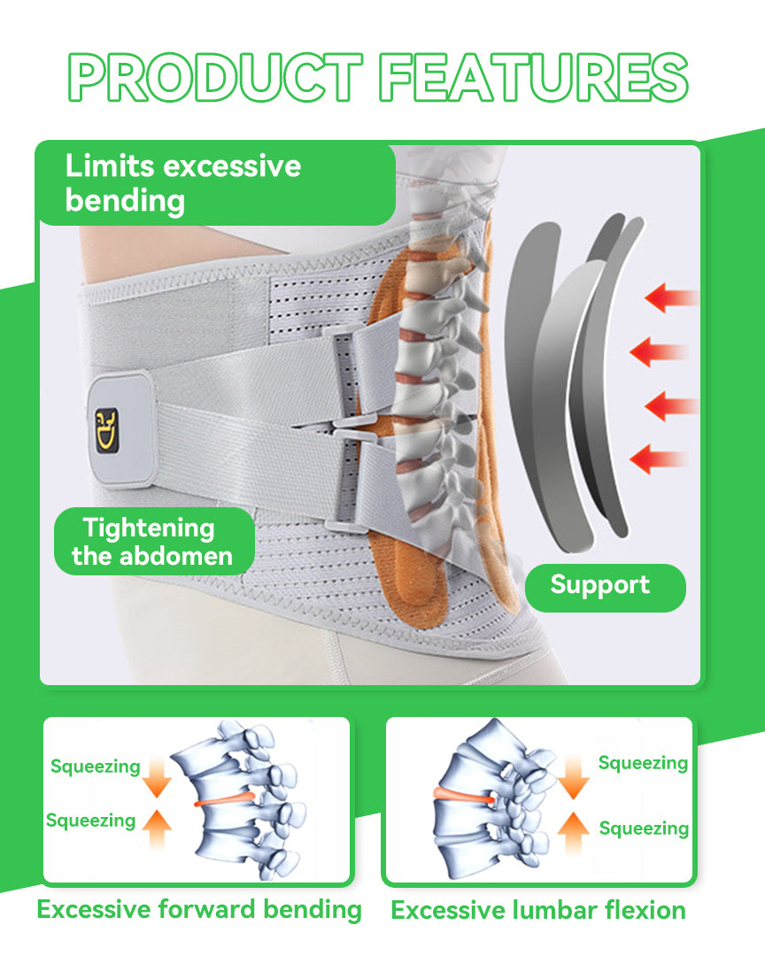 Back Brace for Lower Back Pain Relief, Lumbar Support Belt with 4 Steel Stays for Sciatica Herniated Disc, Adjustable Compression Waist Support for Heavy Lifting Men Women, Medium