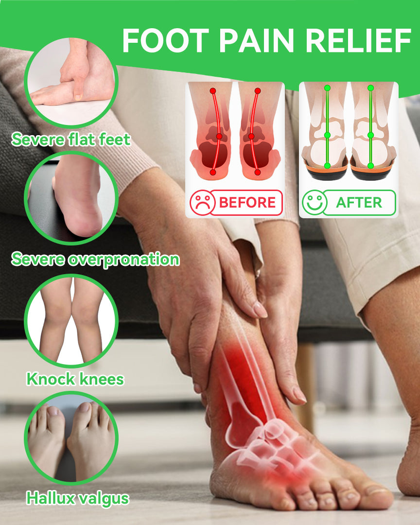 Orthomen Heavy Duty Orthotic Insoles for Severe Flat Feet, Over 220lbs Plantar Fasciitis Inserts, 2.5mm Medial Thickening Support for Over-pronation, X-Legs, Bunions & Forefoot Pain Relief