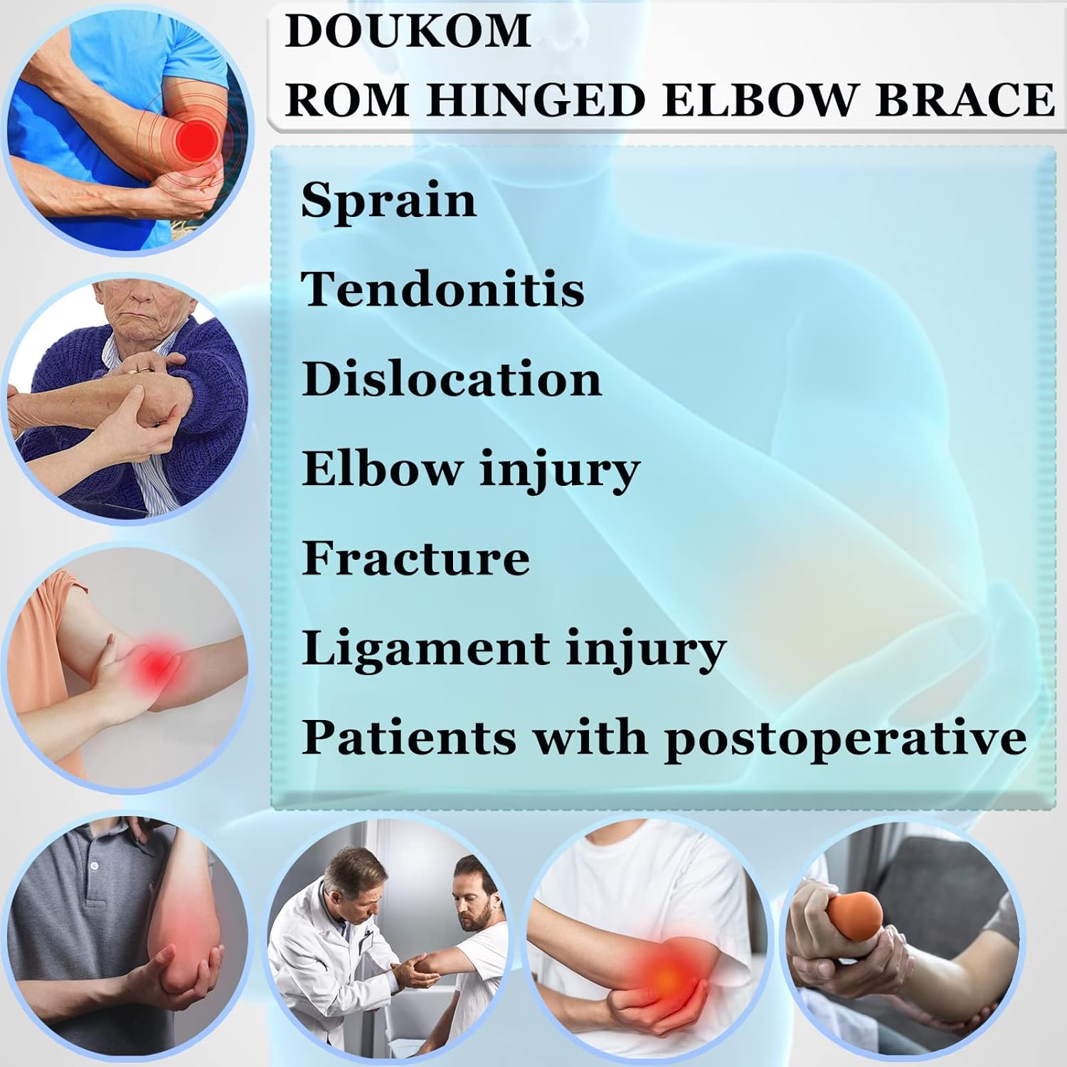 Hinged ROM Elbow Brace