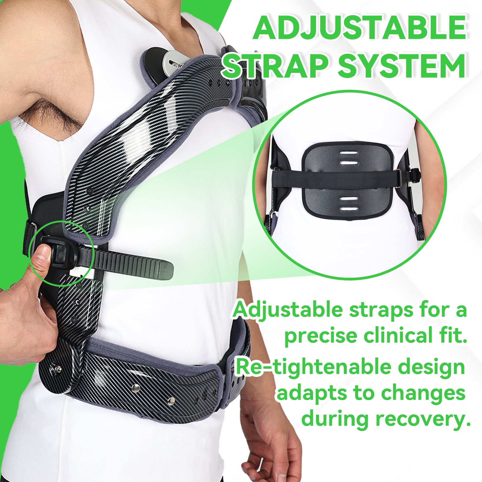 Hyper-X Jewett Back Brace, Hyperextension Spinal Orthosis for Compression Fractures, Post-Op Thoracic and Lumbar Support, Adjustable TLSO L0472 Spinal alignment Device, Unisex