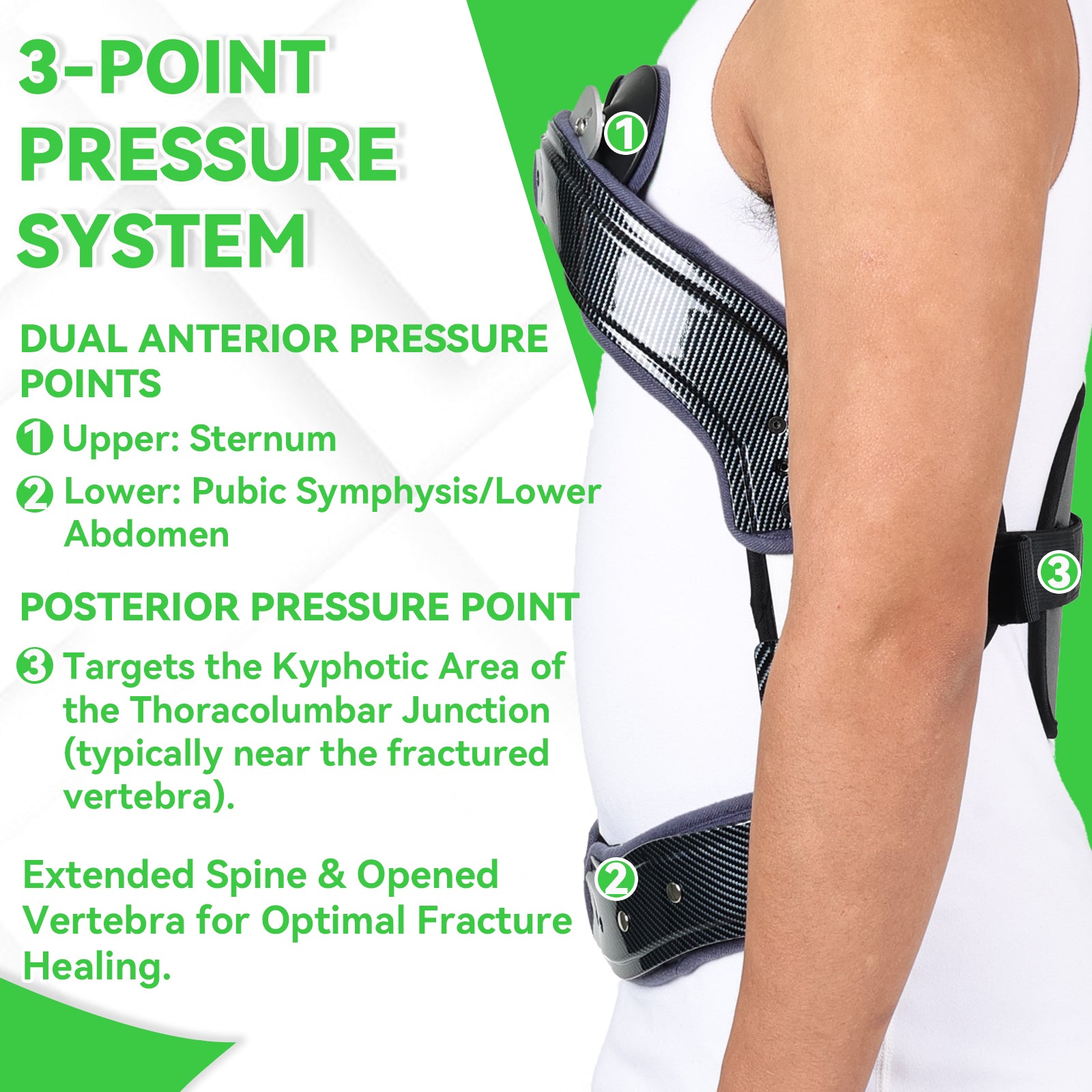 Hyper-X Jewett Back Brace, Hyperextension Spinal Orthosis for Compression Fractures, Post-Op Thoracic and Lumbar Support, Adjustable TLSO L0472 Spinal alignment Device, Unisex