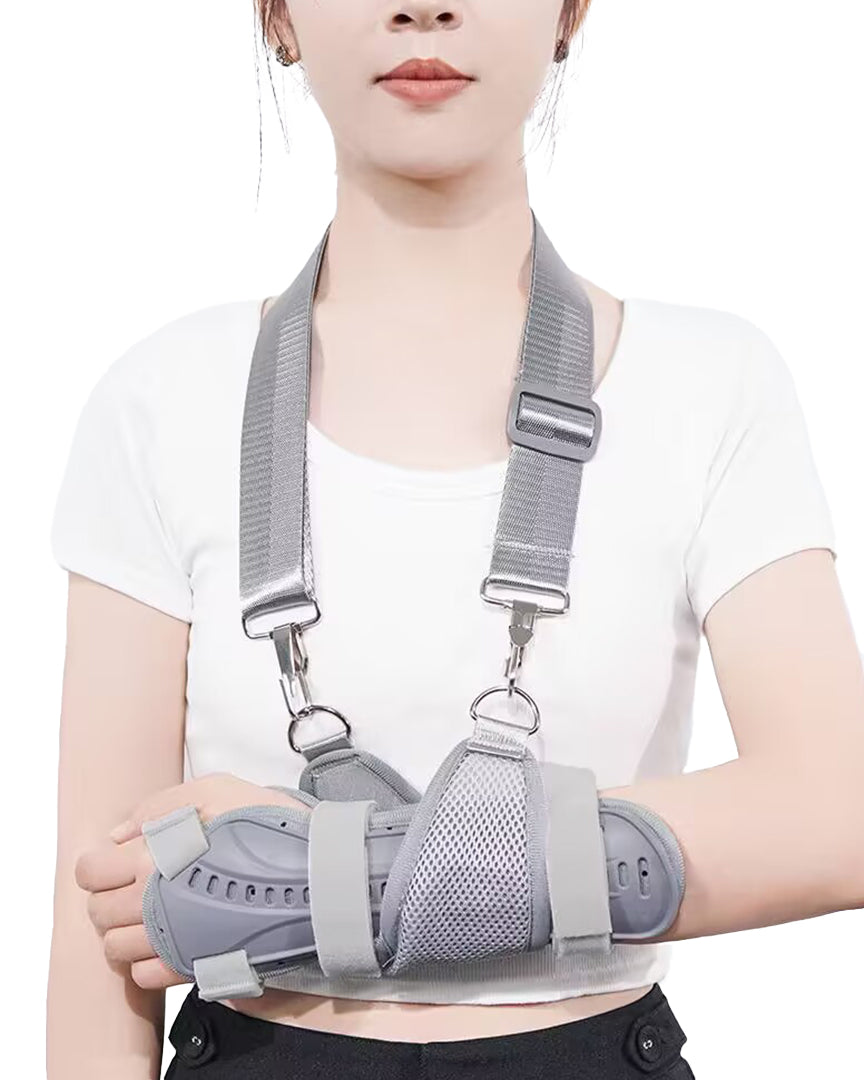 Orthomen Wrist Splint with Removable PE Protective Shell Splints, Forearm Support Brace with 4 Adjustable Velcro Straps for Carpal Tunnel, Sprains, Tendonitis & Arthritis Pain Relief, Breathable Hand Wrap