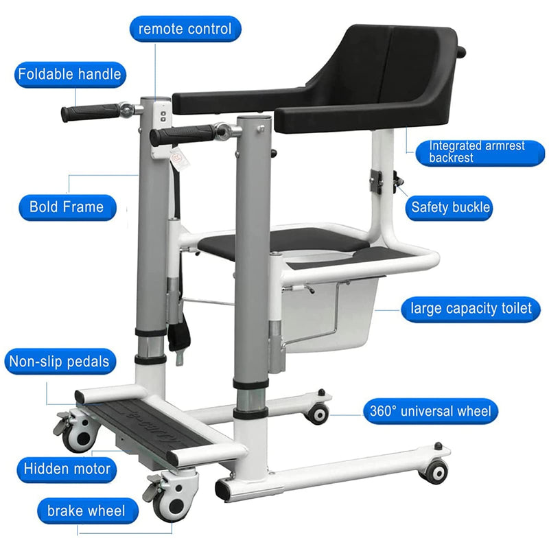 Electric Transfer Care Patient Lift - Transfer Wheelchair Patient Chair
