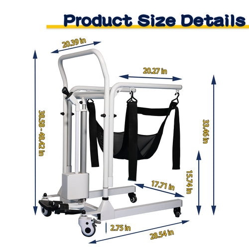 Patient Lift Transfer Chair (Electric, Portable)