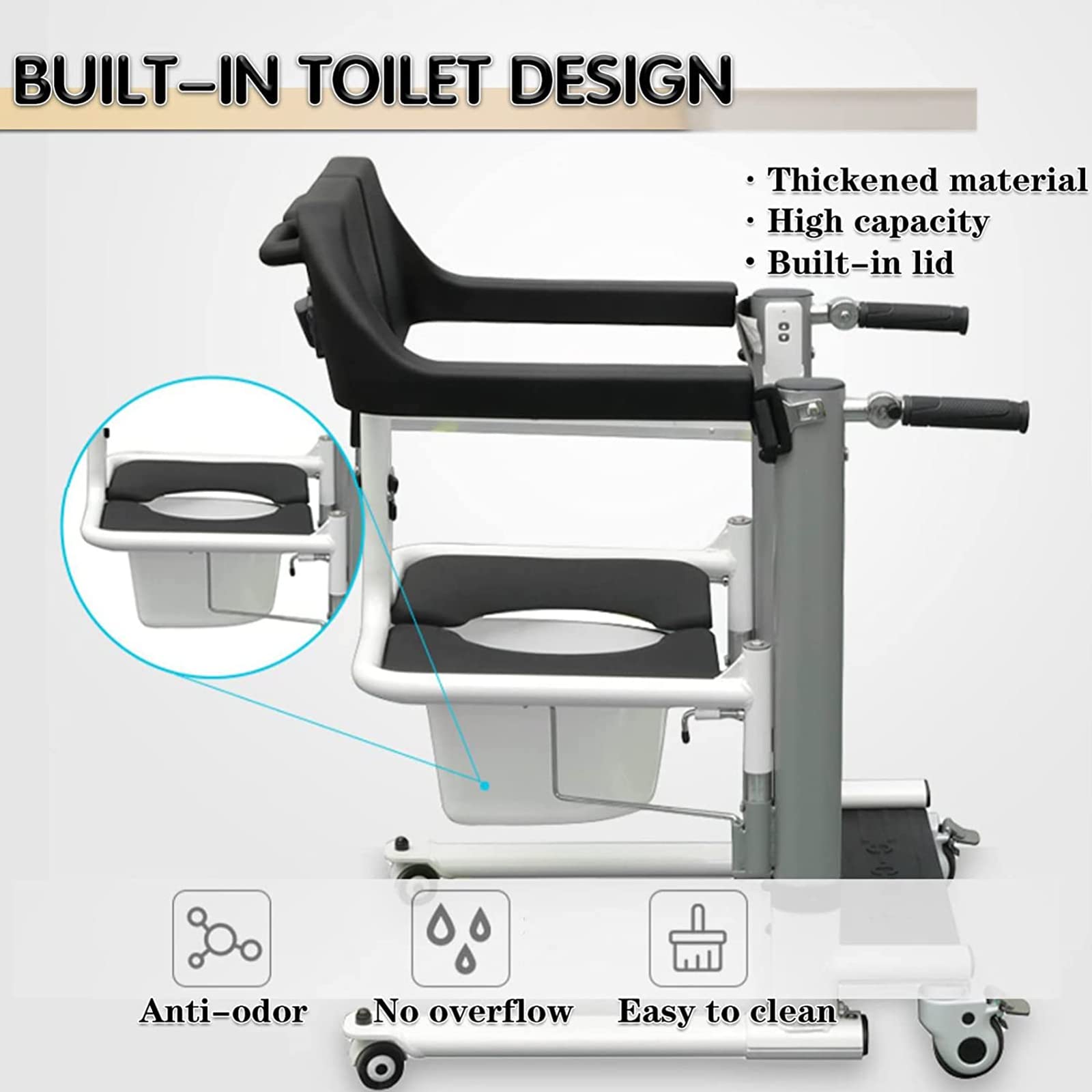 Electric Transfer Care Patient Lift - Transfer Wheelchair Patient Chair