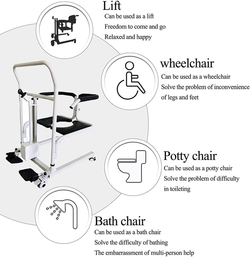 Electric Patient Lift Transfer Wheelchair