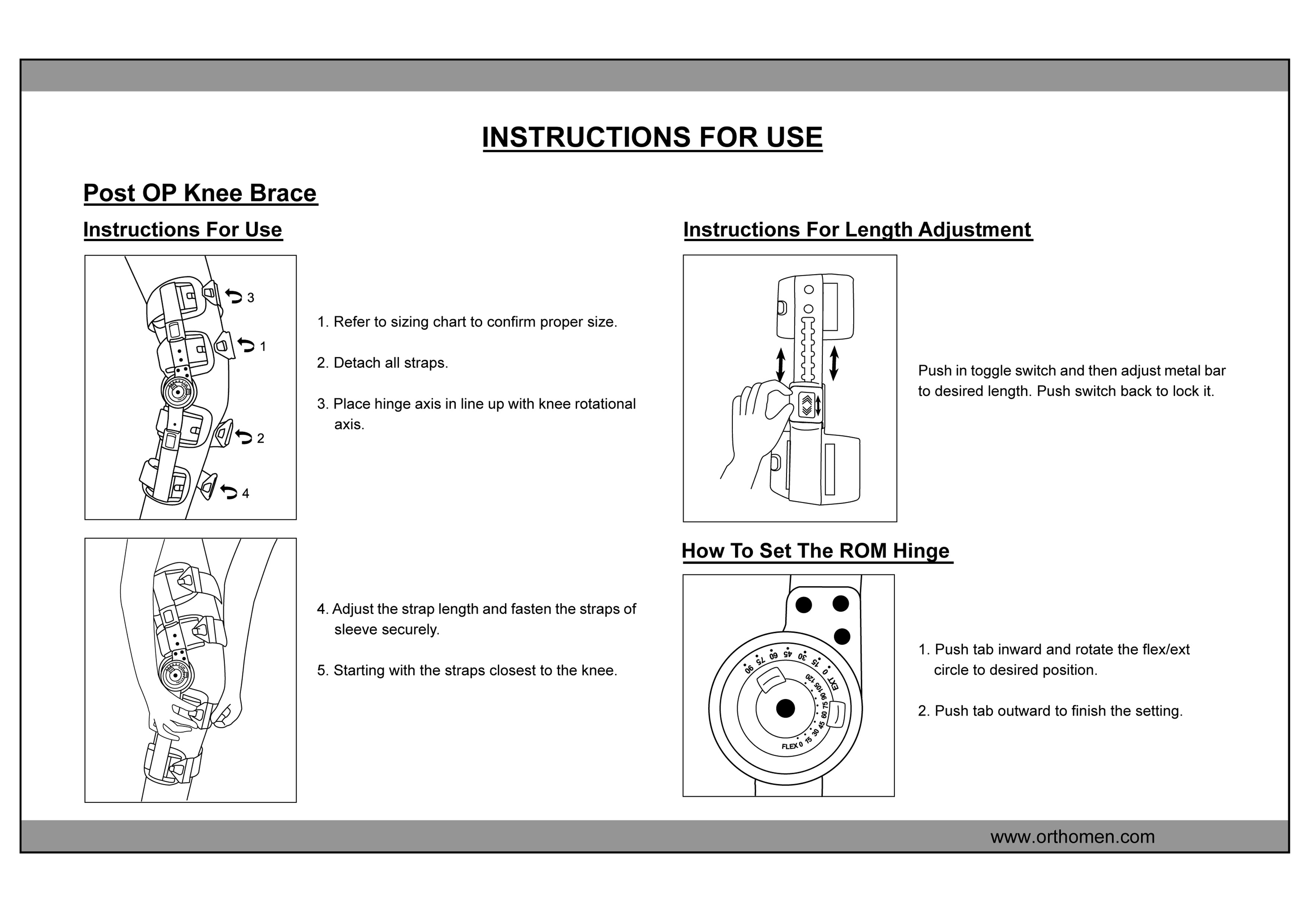 Hinged Post-op Knee Brace