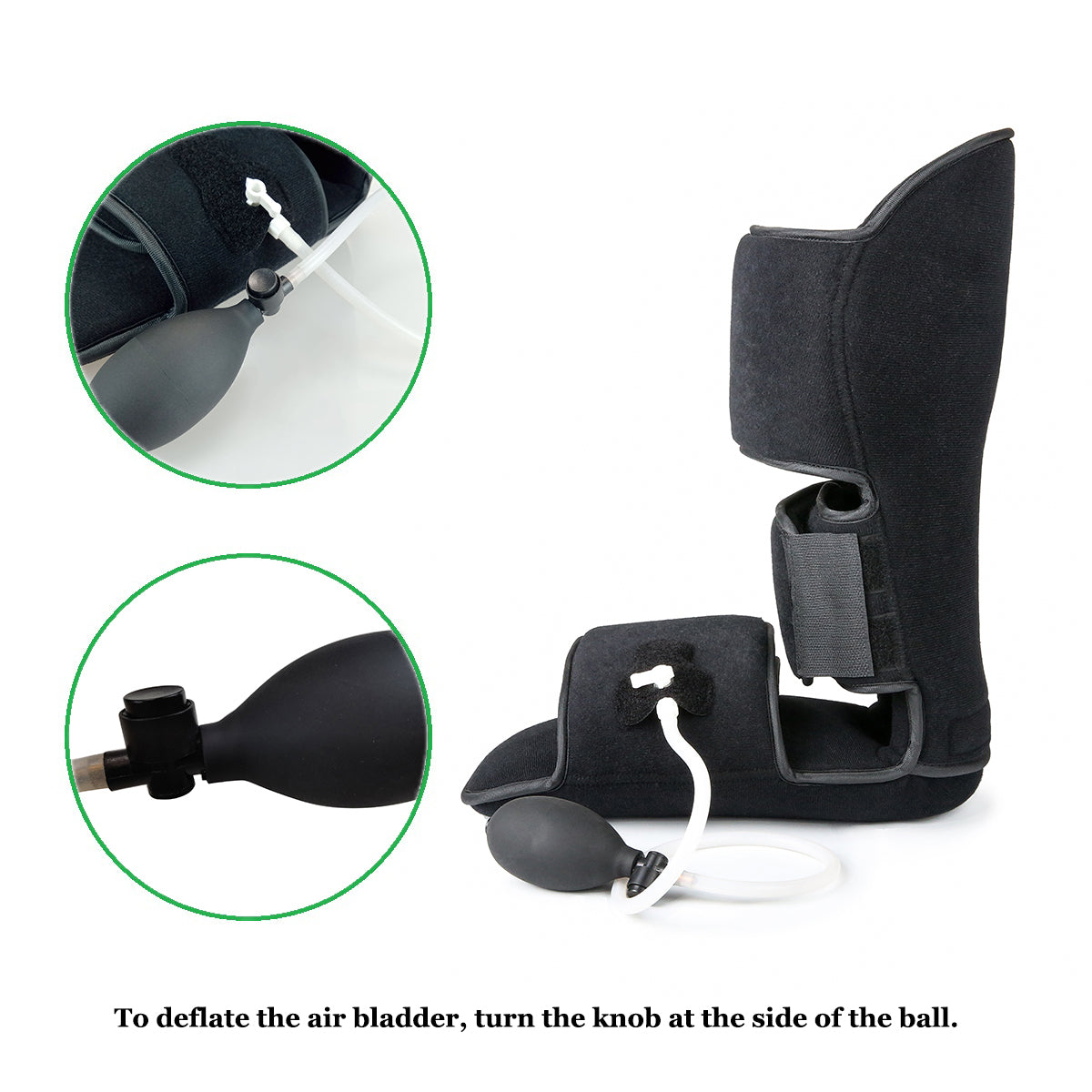 Plantar Fasciitis Night Splint with Pneumatic - 90 Degree Soft Leg Brace Support
