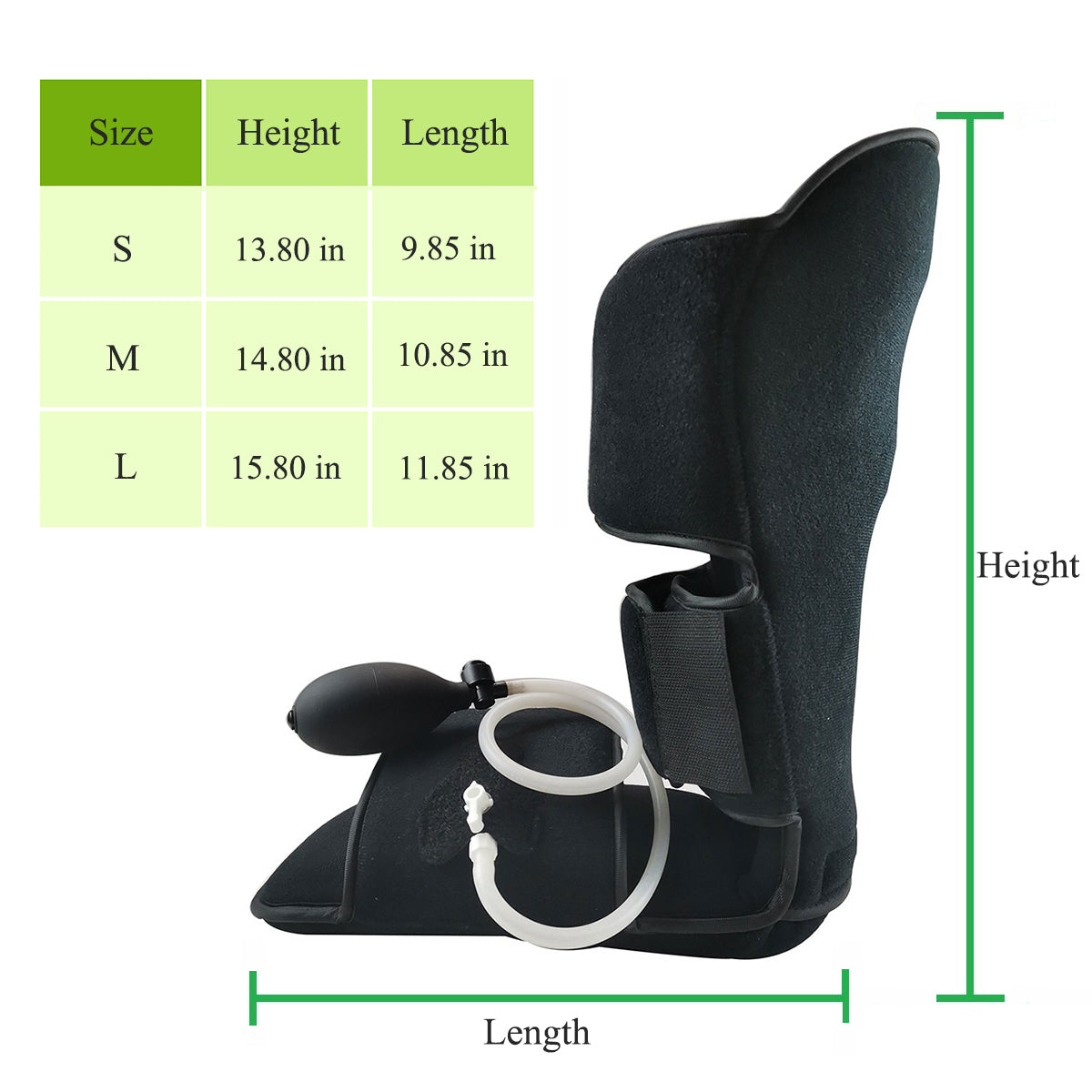 Plantar Fasciitis Night Splint with Pneumatic - 90 Degree Soft Leg Brace Support