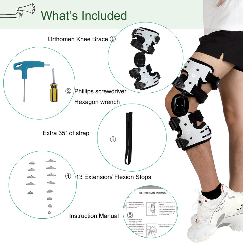ROM unloader knee brace extension flexion