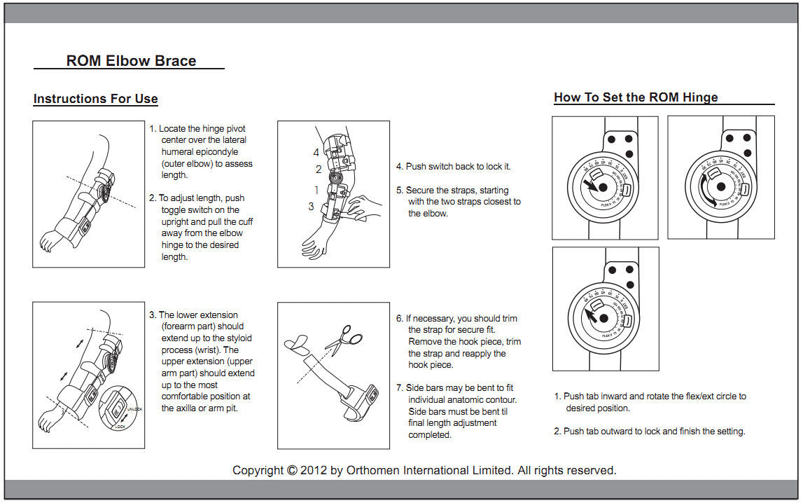 Post operative immobilization