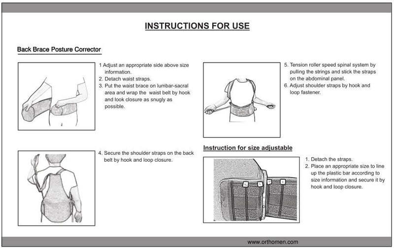 ITA-MED TLSO-250 Complete Posture Corrector Back Support Brace for Women  Size M 