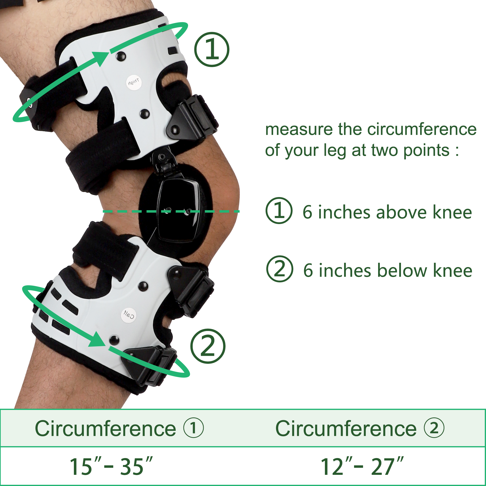 unloader knee brace measure