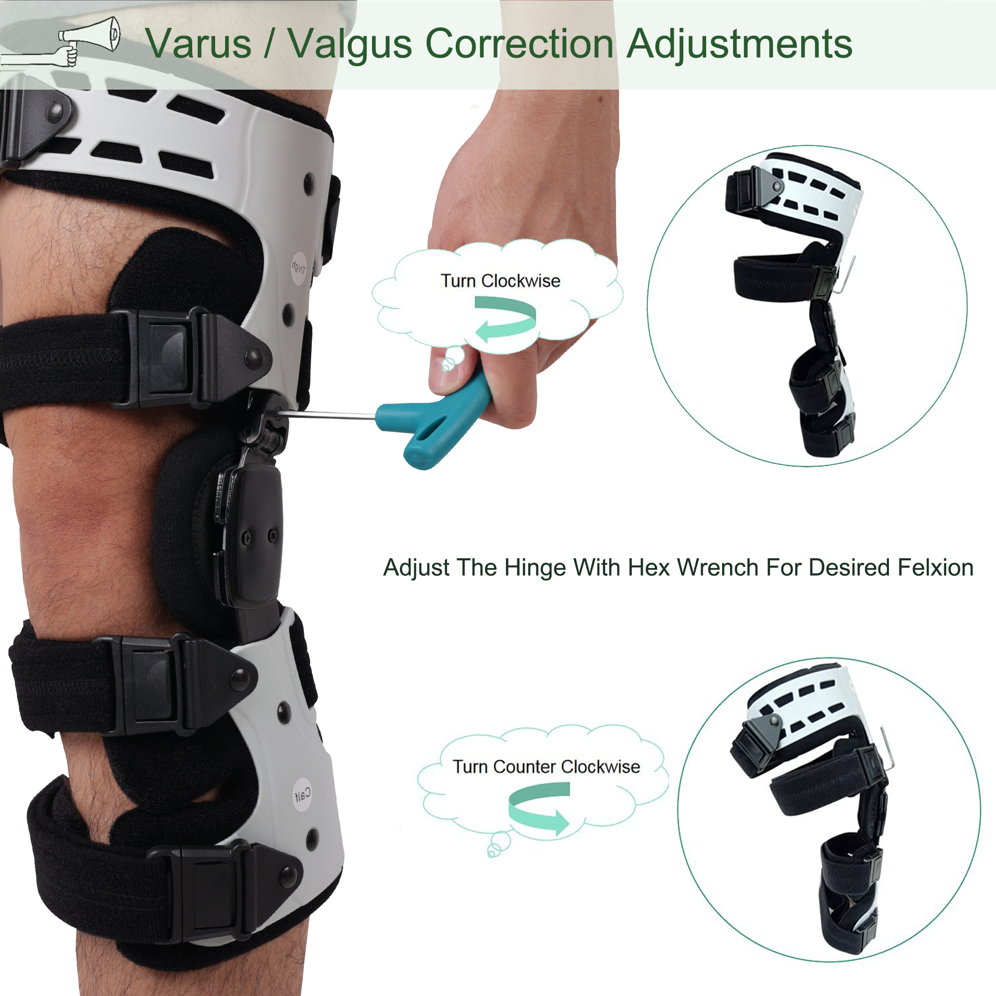 varus valgus unloader knee brace